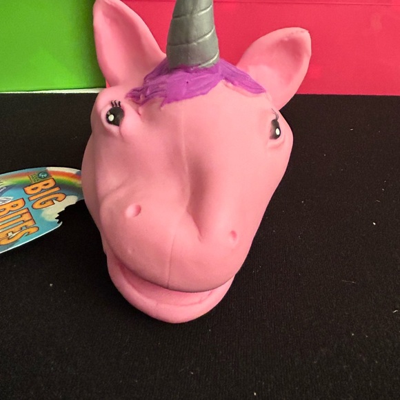 “Pink Unicorn” and “Porpoise” (a.k.a. Dolphin), New, Stretchy Hand Puppets - Picture 4 of 10